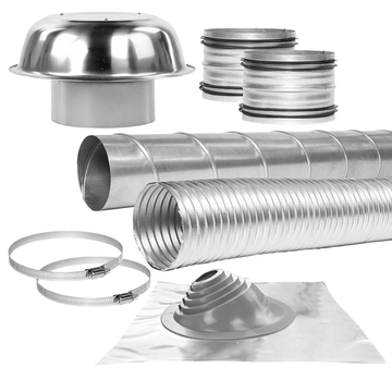 Sirius 200mm Ducting Kit for Extraction through a Tiled Roof (EASYROOF-200T)