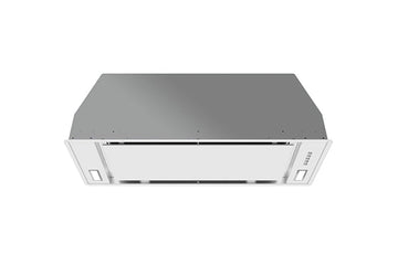 520mm onboard undermount rangehood – white glass finish